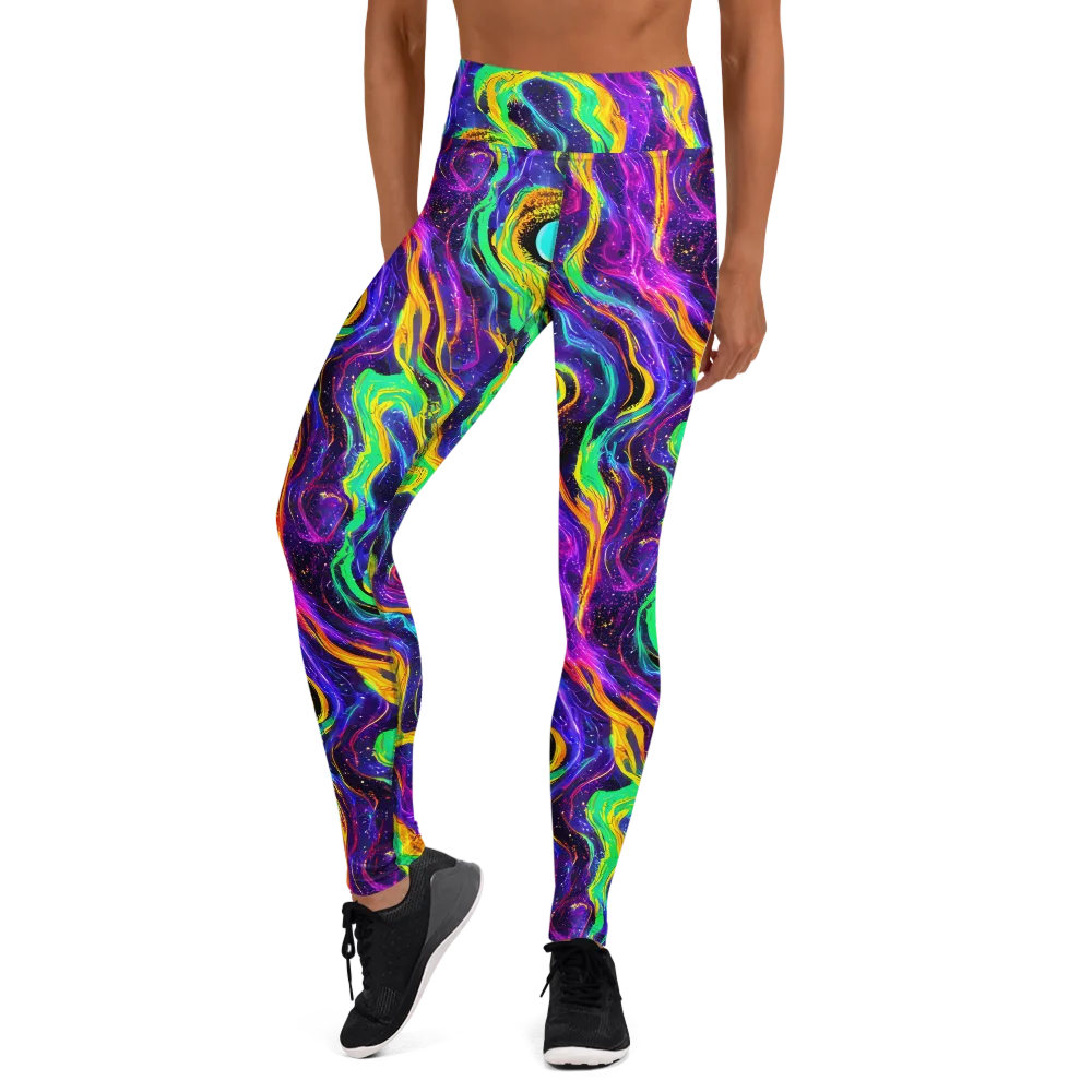 Jackson Swirl on Yoga Leggings — Front
