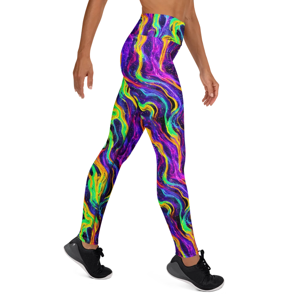 Jackson Swirl on Yoga Leggings — Right