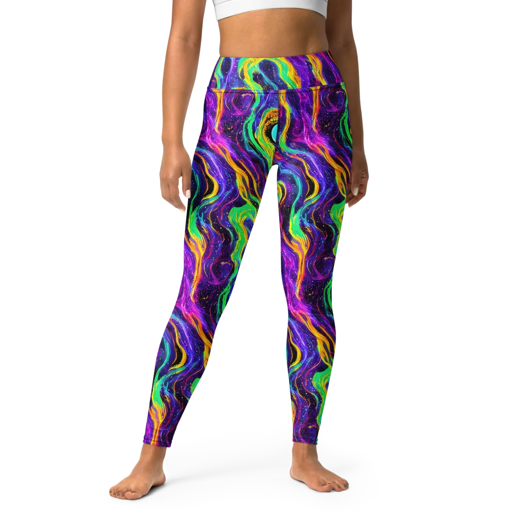 Jackson Swirl on Yoga Leggings — Front