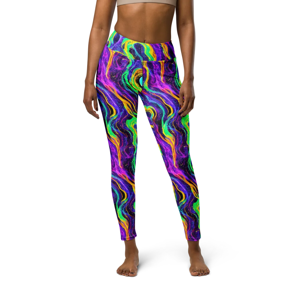 Jackson Swirl on Yoga Leggings — Front