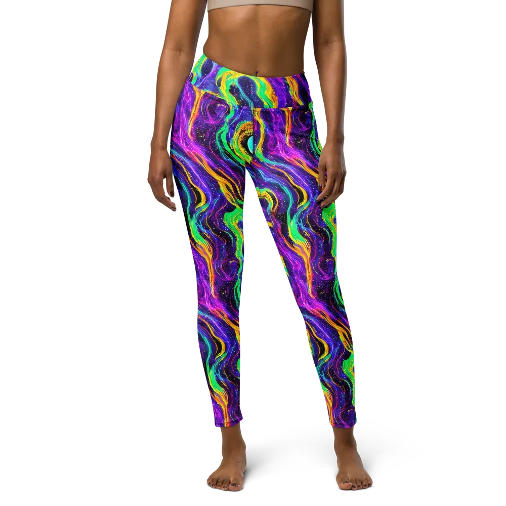 Jackson Swirl on Yoga Leggings — Front