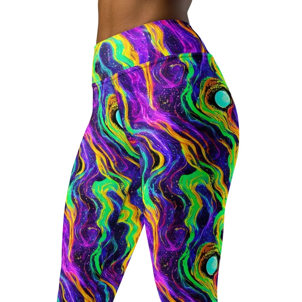 Jackson Swirl on Yoga Leggings — Left Front