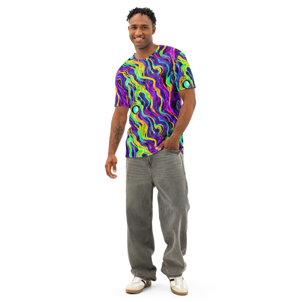 Jackson Swirl on Men's Cotton Crew Neck T-Shirt — Front