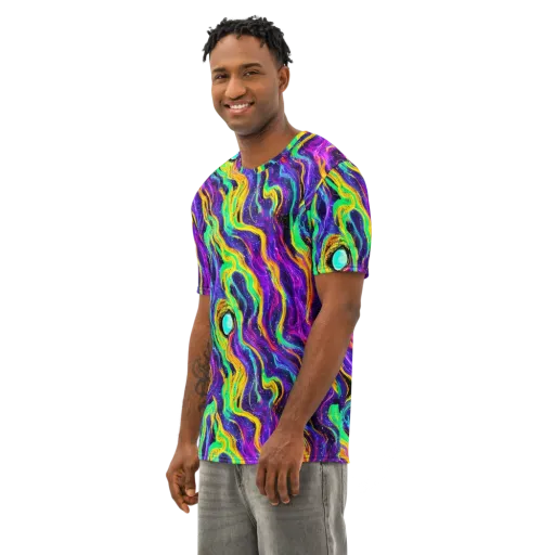 Jackson Swirl on a Men's Cotton Crew Neck T-Shirt
