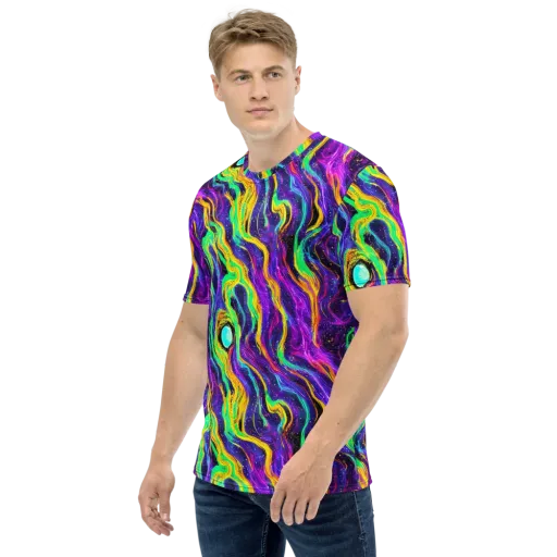Jackson Swirl on a Men's Crew Neck T-Shirt