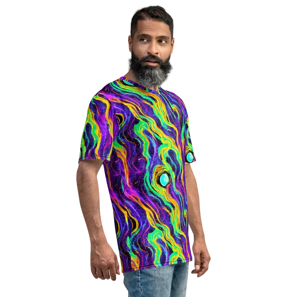Jackson Swirl on Men's Crew Neck T-Shirt — Right