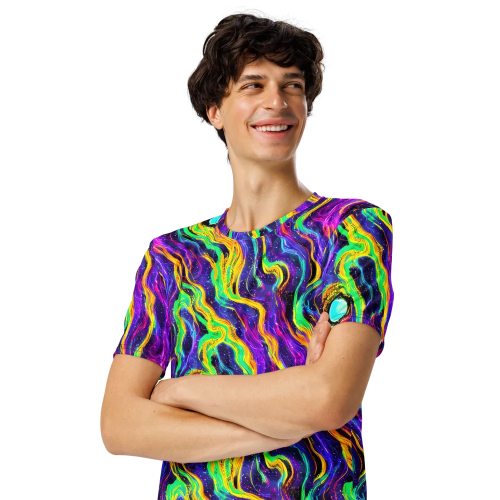 Jackson Swirl on Men's Crew Neck T-Shirt — Left Front