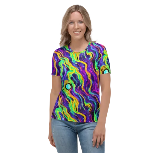 Jackson Swirl on a Women's Crew Neck T-Shirt