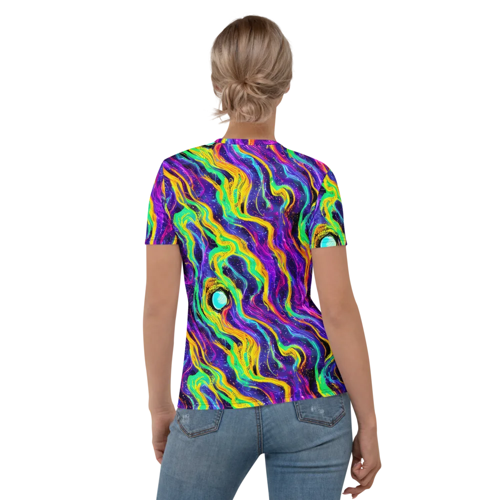 Jackson Swirl on Women's Crew Neck T-Shirt — Back