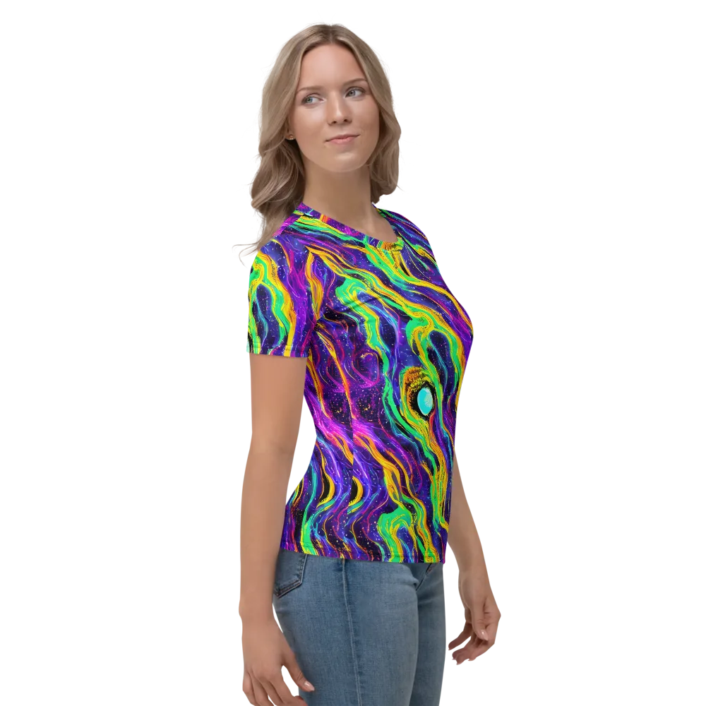 Jackson Swirl on Women's Crew Neck T-Shirt — Right