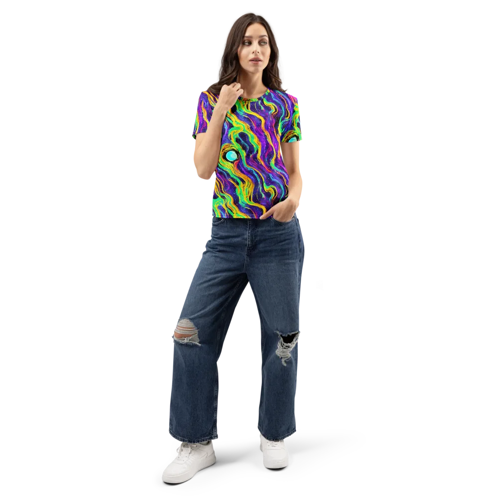 Jackson Swirl on Women's Crew Neck T-Shirt — Front