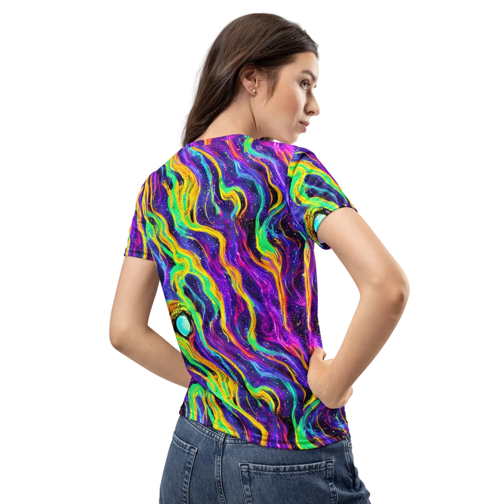 Jackson Swirl on Women's Crew Neck T-Shirt — Back
