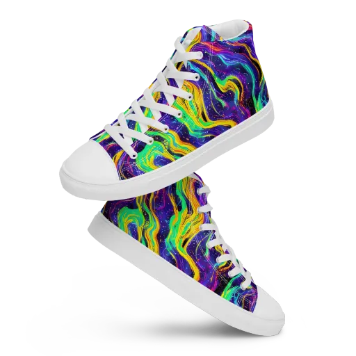 Jackson Swirl on a Women's High Top Canvas Shoes