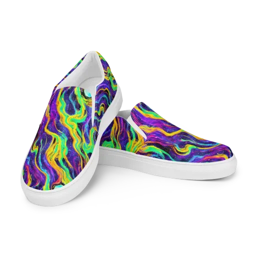 Jackson Swirl on a Men's Slip-On Canvas Shoes