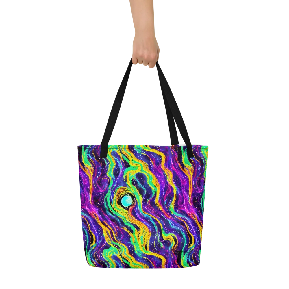 Jackson Swirl on Large Tote Bag W/ Pocket — Front