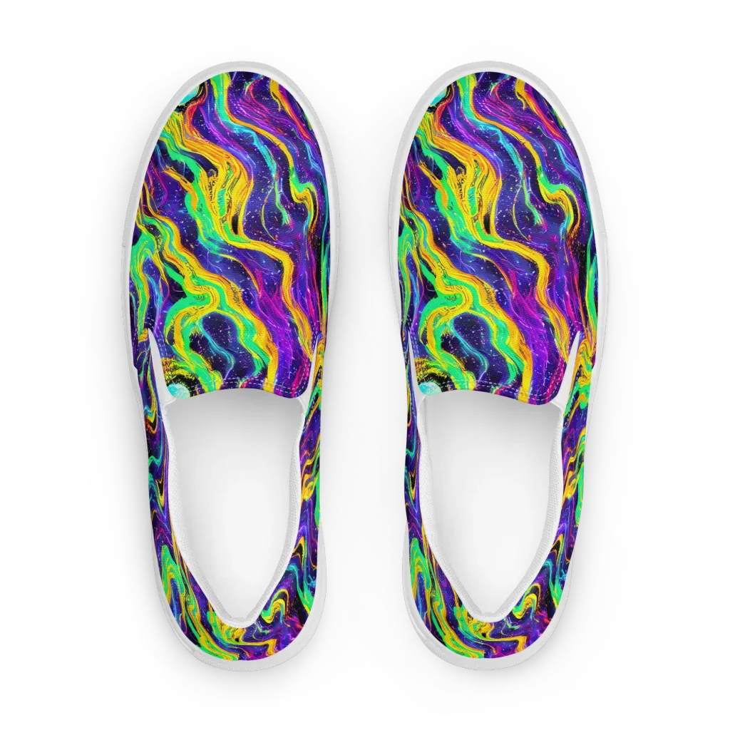 Jackson Swirl on Women's Slip-On Canvas Shoes — Front