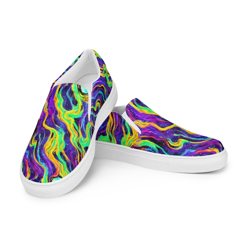 Jackson Swirl on Women's Slip-On Canvas Shoes — Left Front