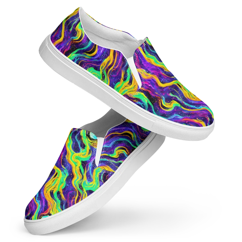 Jackson Swirl on Women's Slip-On Canvas Shoes — Front
