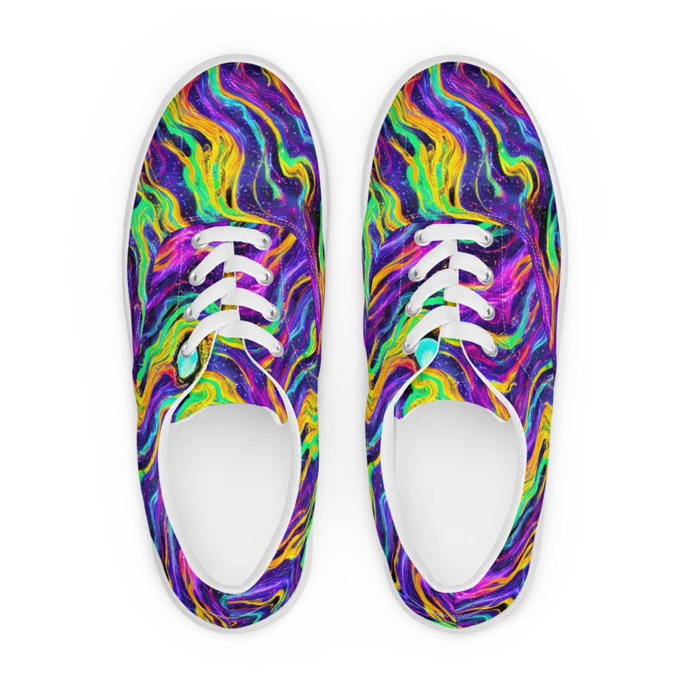 Jackson Swirl on Men's Lace-Up Canvas Shoes — Front