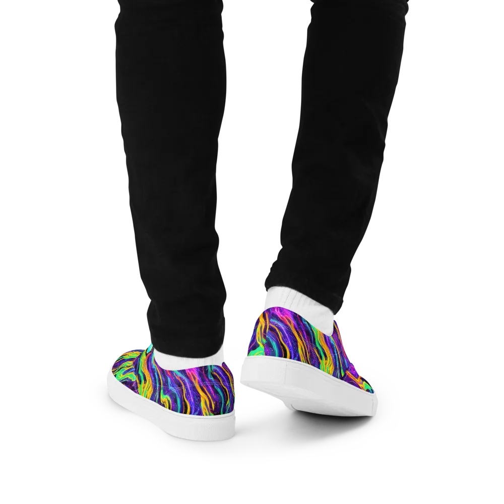 Jackson Swirl on Men's Lace-Up Canvas Shoes — Back