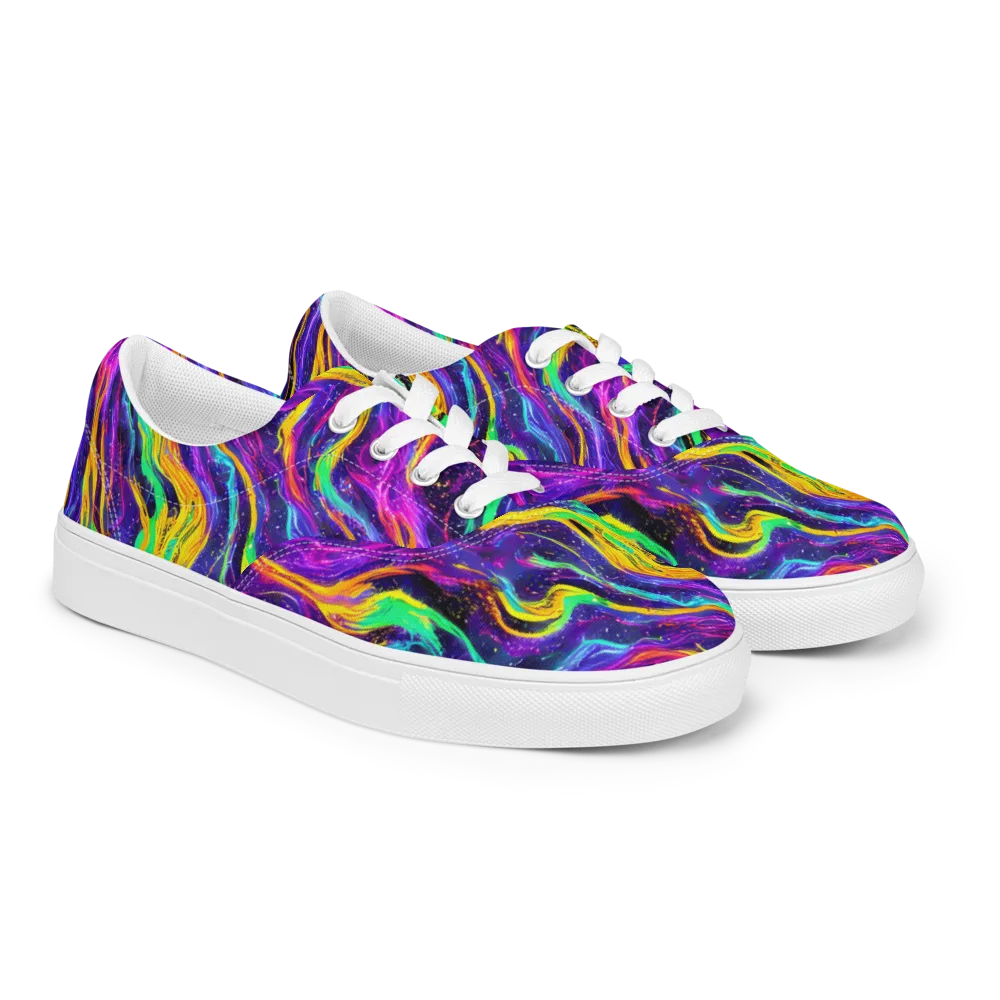 Jackson Swirl on Men's Lace-Up Canvas Shoes — Right Front