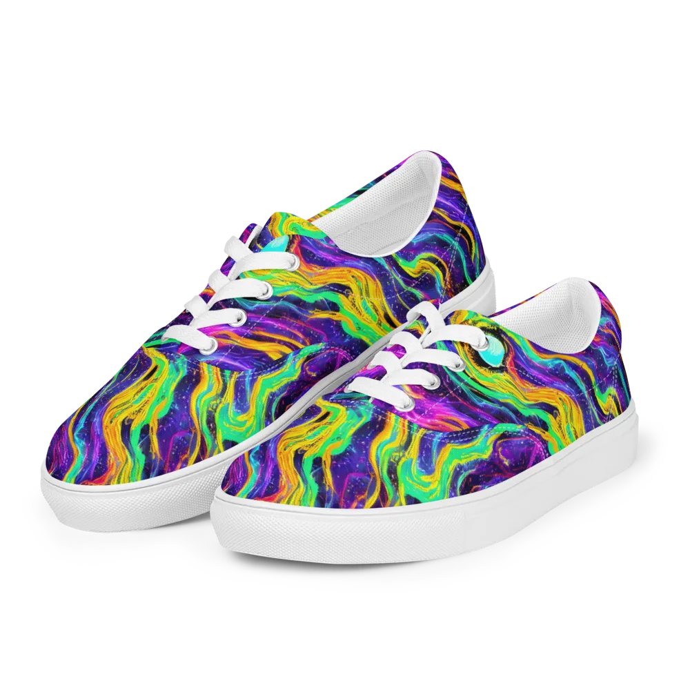 Jackson Swirl on Men's Lace-Up Canvas Shoes — Left Front
