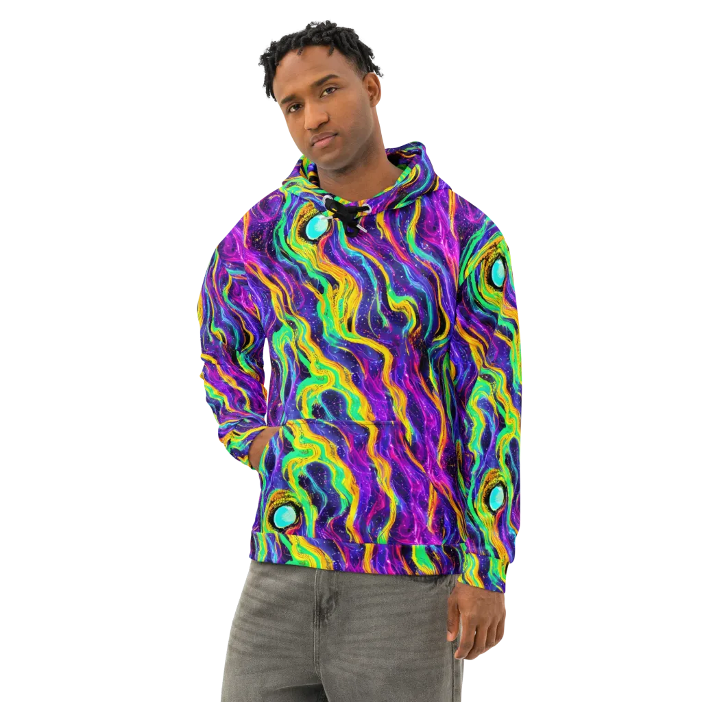 Jackson Swirl on Cotton Hoodie — Left Front