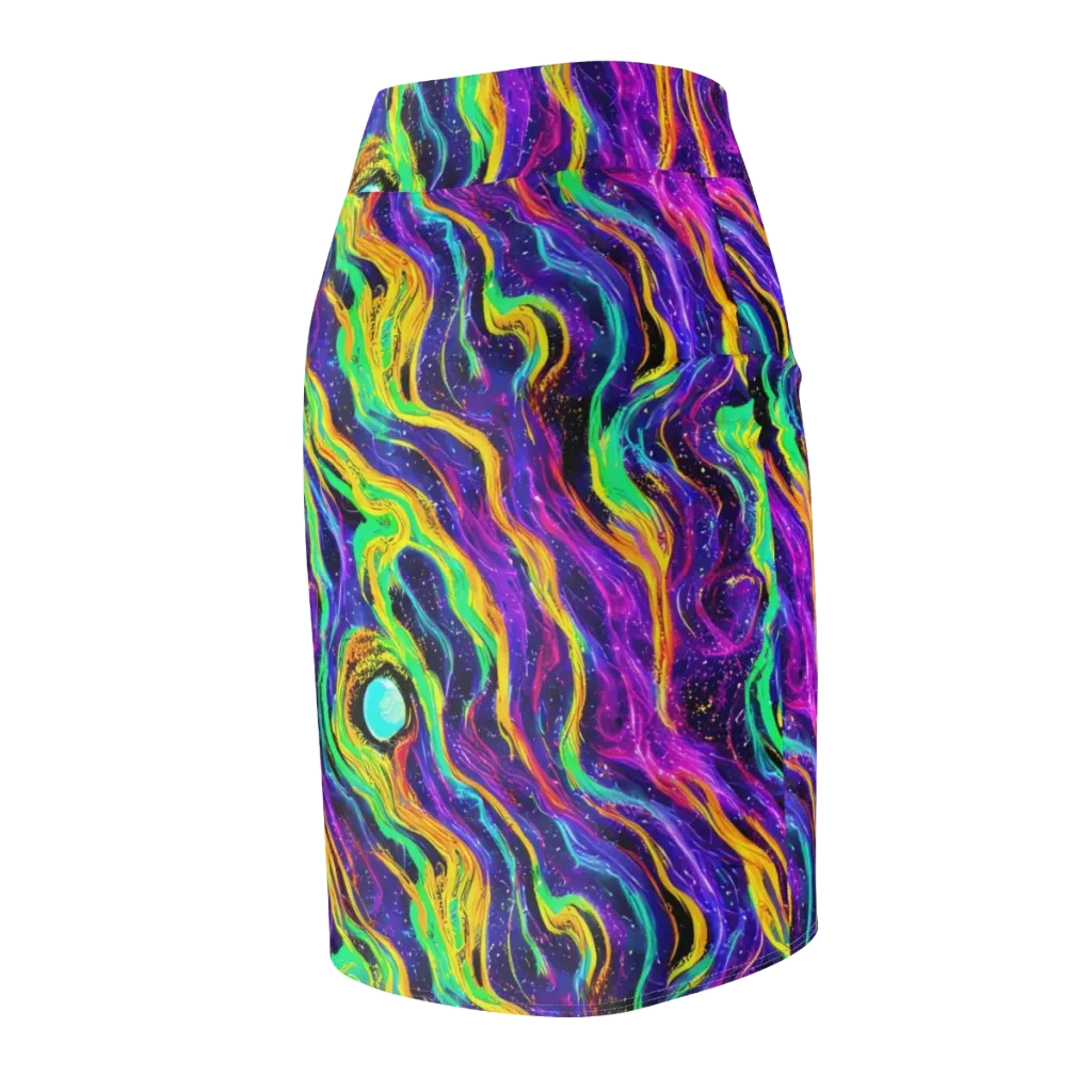 Jackson Swirl on Pencil Skirt — Back Side