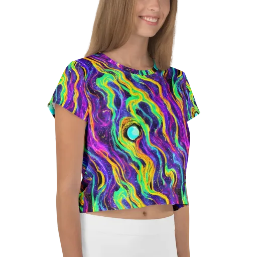 Jackson Swirl on a Crop Tee