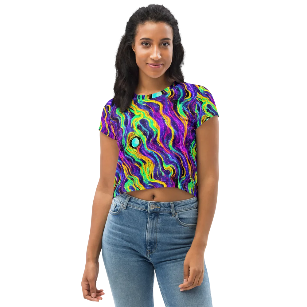 Jackson Swirl on Crop Tee — Front