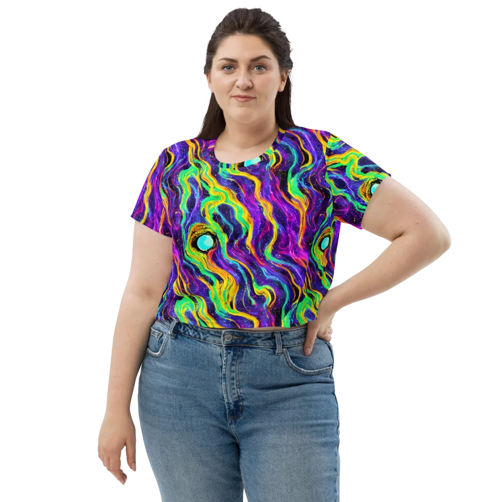 Jackson Swirl on Crop Tee — Front