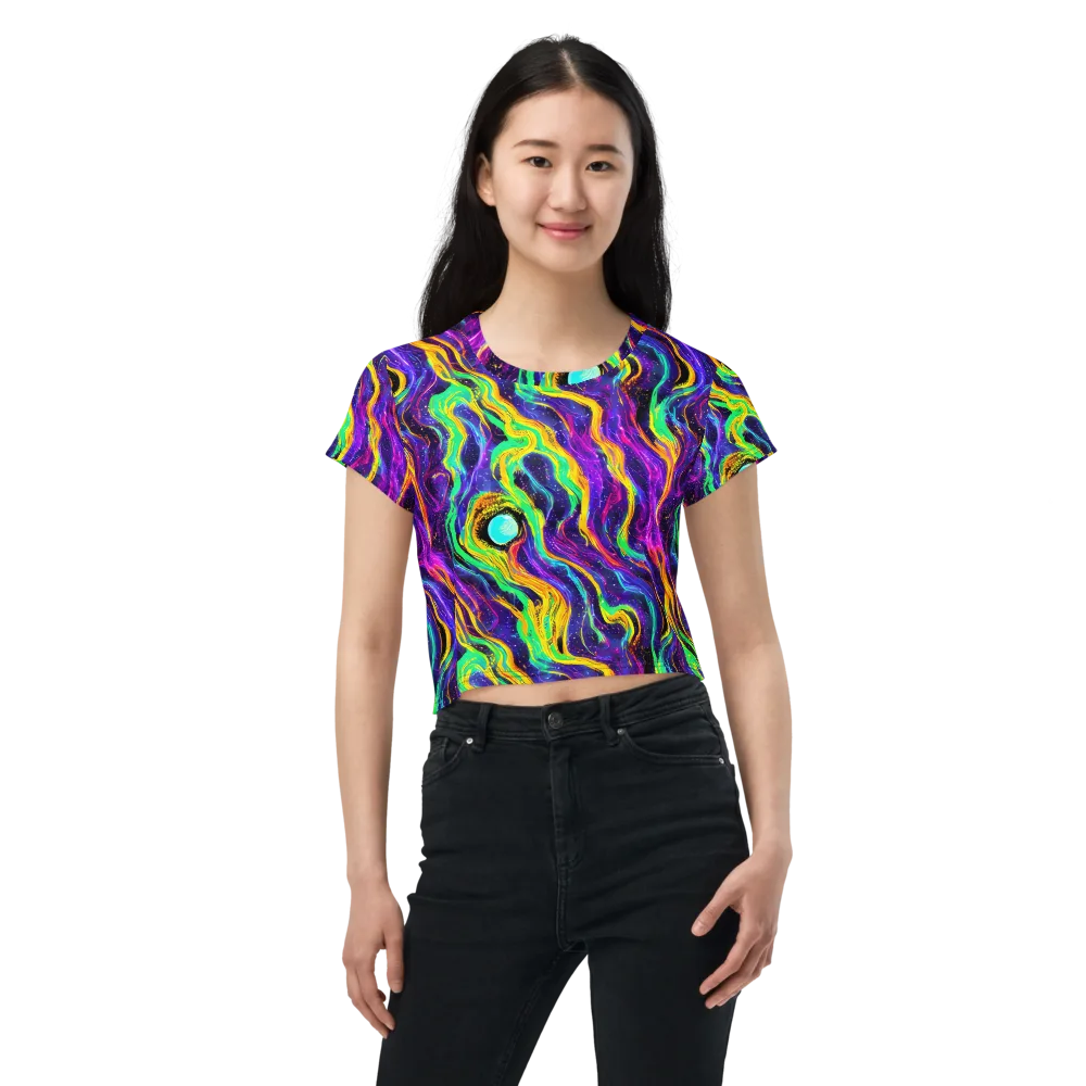 Jackson Swirl on Crop Tee — Front