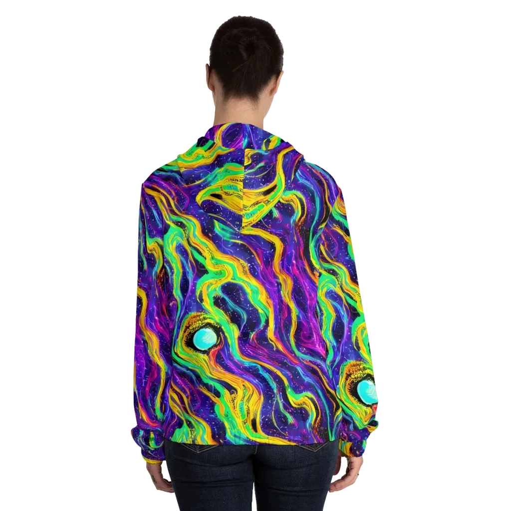 Jackson Swirl on Women's Full-Zip Hoodie — Back On Person