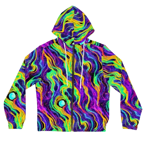 Jackson Swirl on a Women's Full-Zip Hoodie
