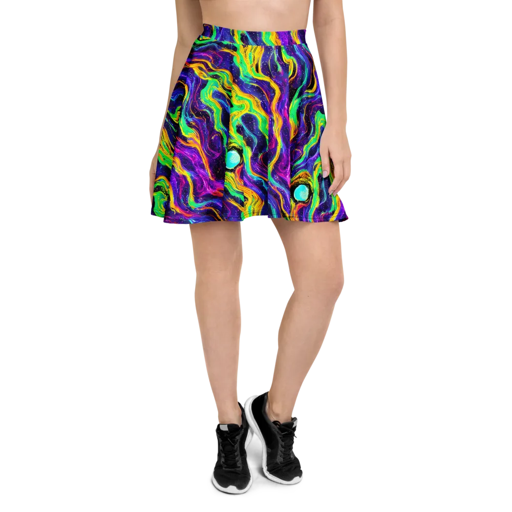 Jackson Swirl on Skater Skirt — Front