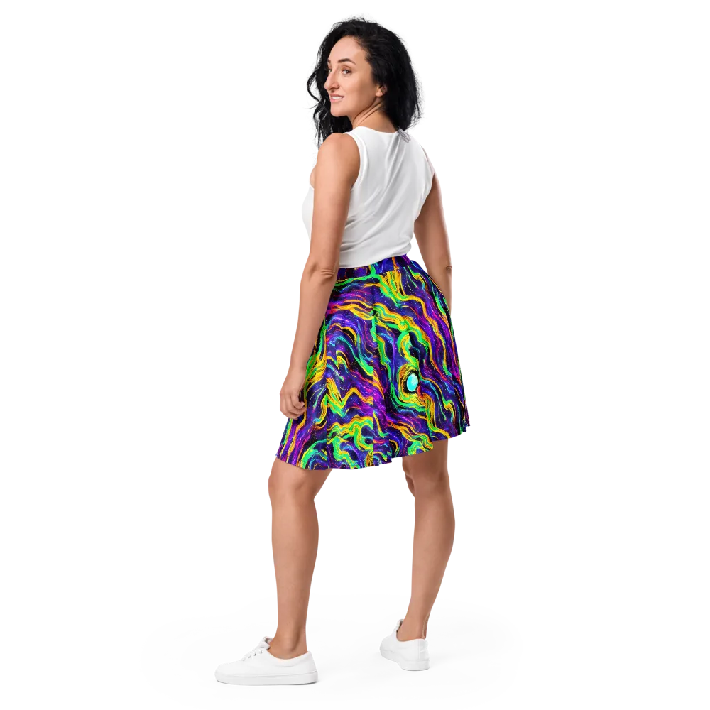Jackson Swirl on Skater Skirt — Back