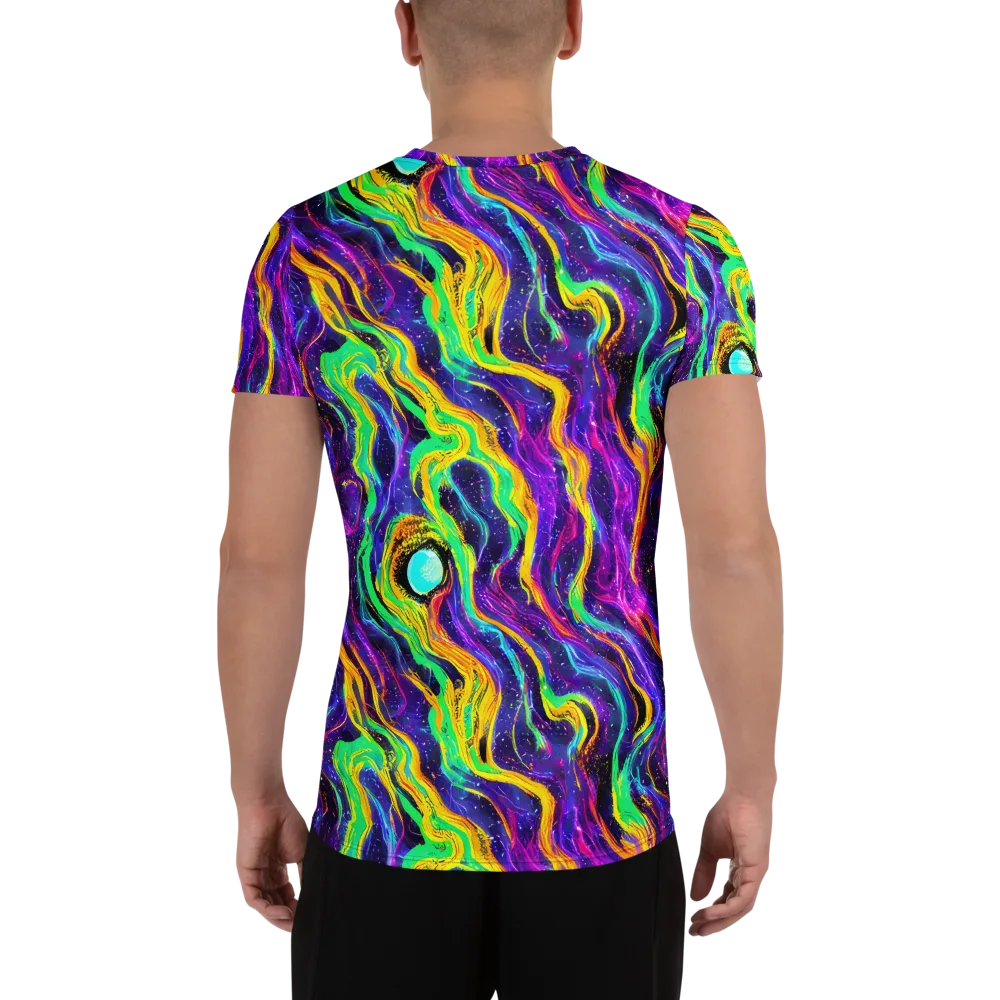 Jackson Swirl on Men's Athletic T-Shirt — Back