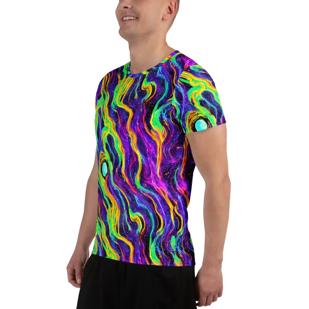 Jackson Swirl on Men's Athletic T-Shirt — Left