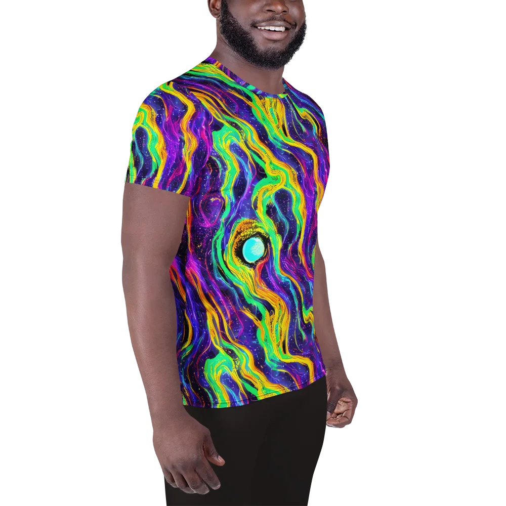 Jackson Swirl on Men's Athletic T-Shirt — Right