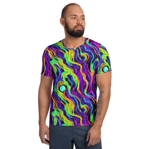 Jackson Swirl on a Men's Athletic T-Shirt