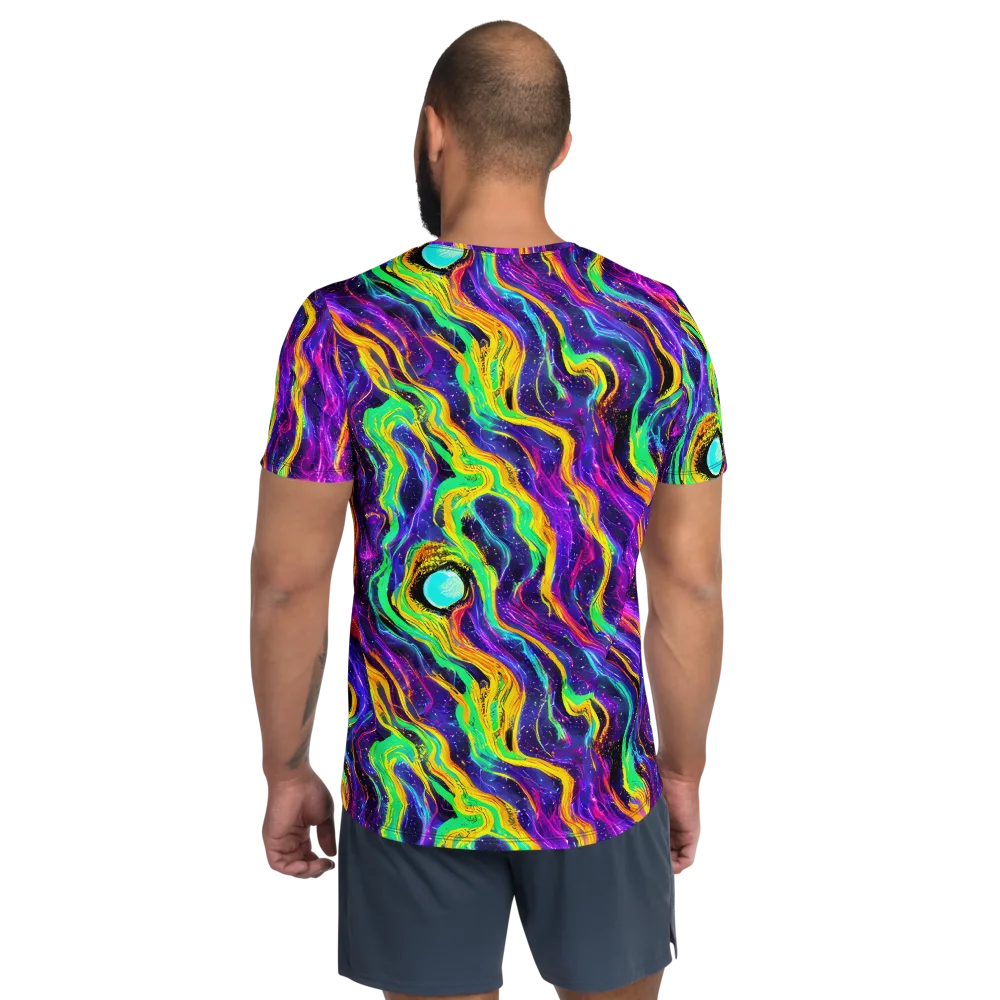 Jackson Swirl on Men's Athletic T-Shirt — Back