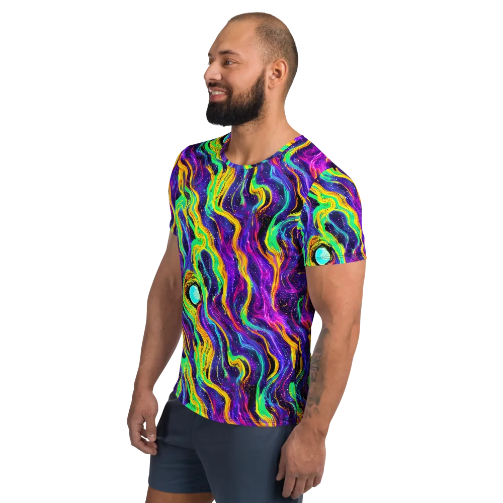 Jackson Swirl on Men's Athletic T-Shirt — Left