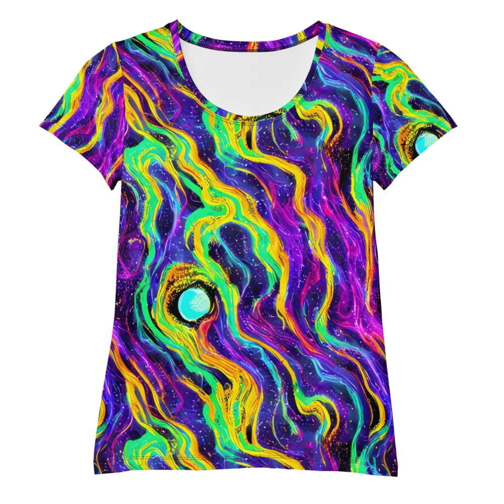 Jackson Swirl on Women's Athletic T-Shirt — Front