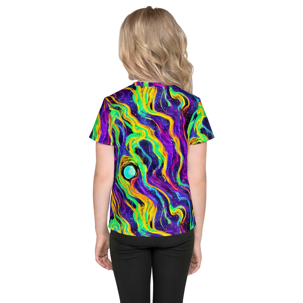 Jackson Swirl on Kids Crew Neck T-Shirt — Back
