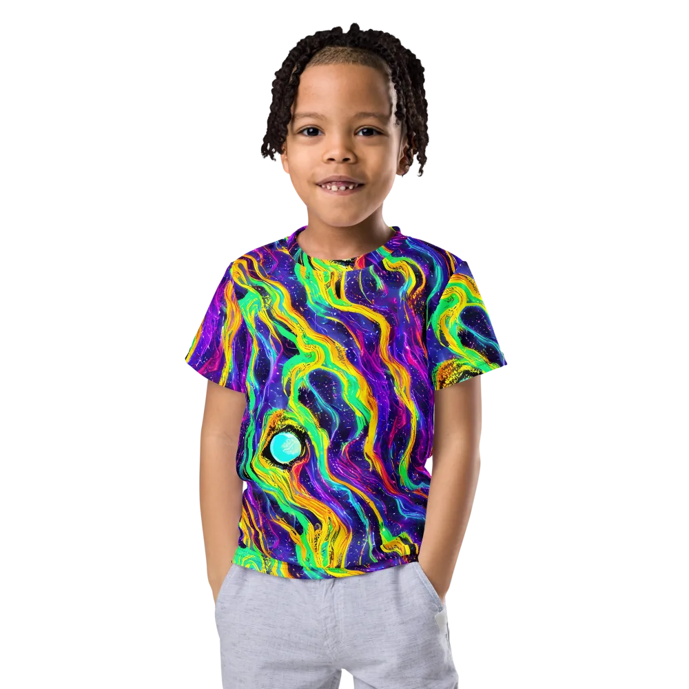 Jackson Swirl on Kids Crew Neck T-Shirt — Front