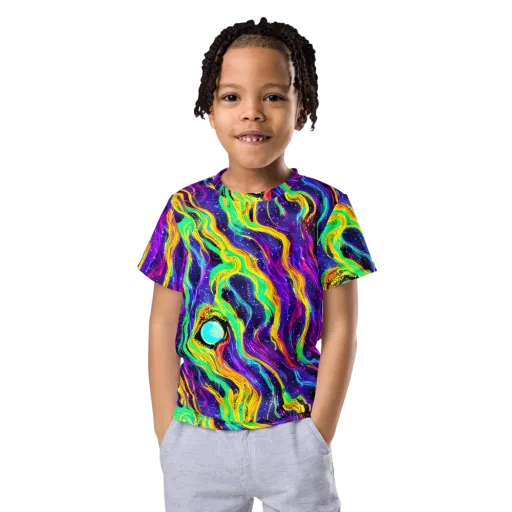 Jackson Swirl on a Kids Crew Neck T-Shirt