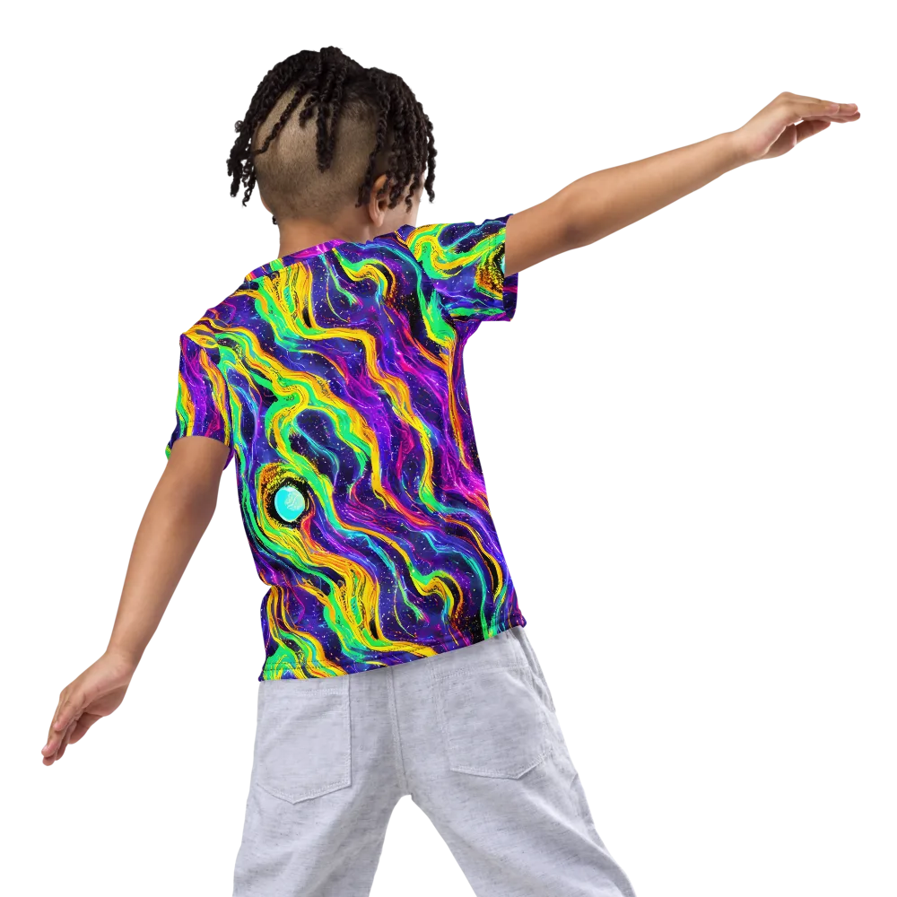 Jackson Swirl on Kids Crew Neck T-Shirt — Back