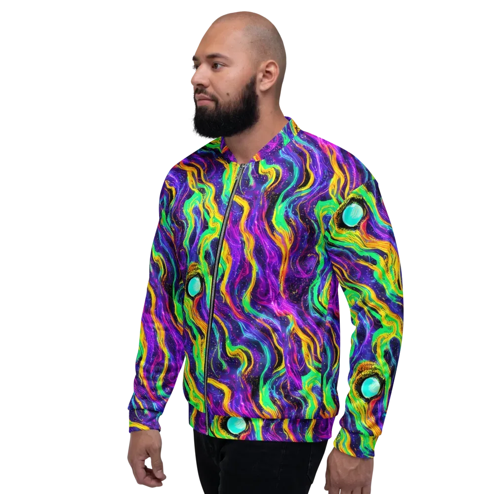Jackson Swirl on Bomber Jacket — Left