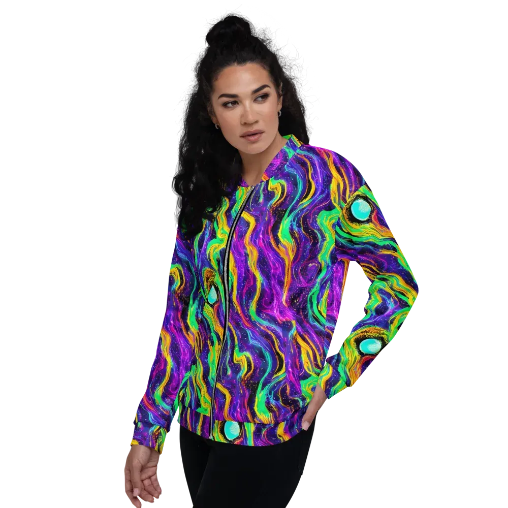 Jackson Swirl on Bomber Jacket — Left