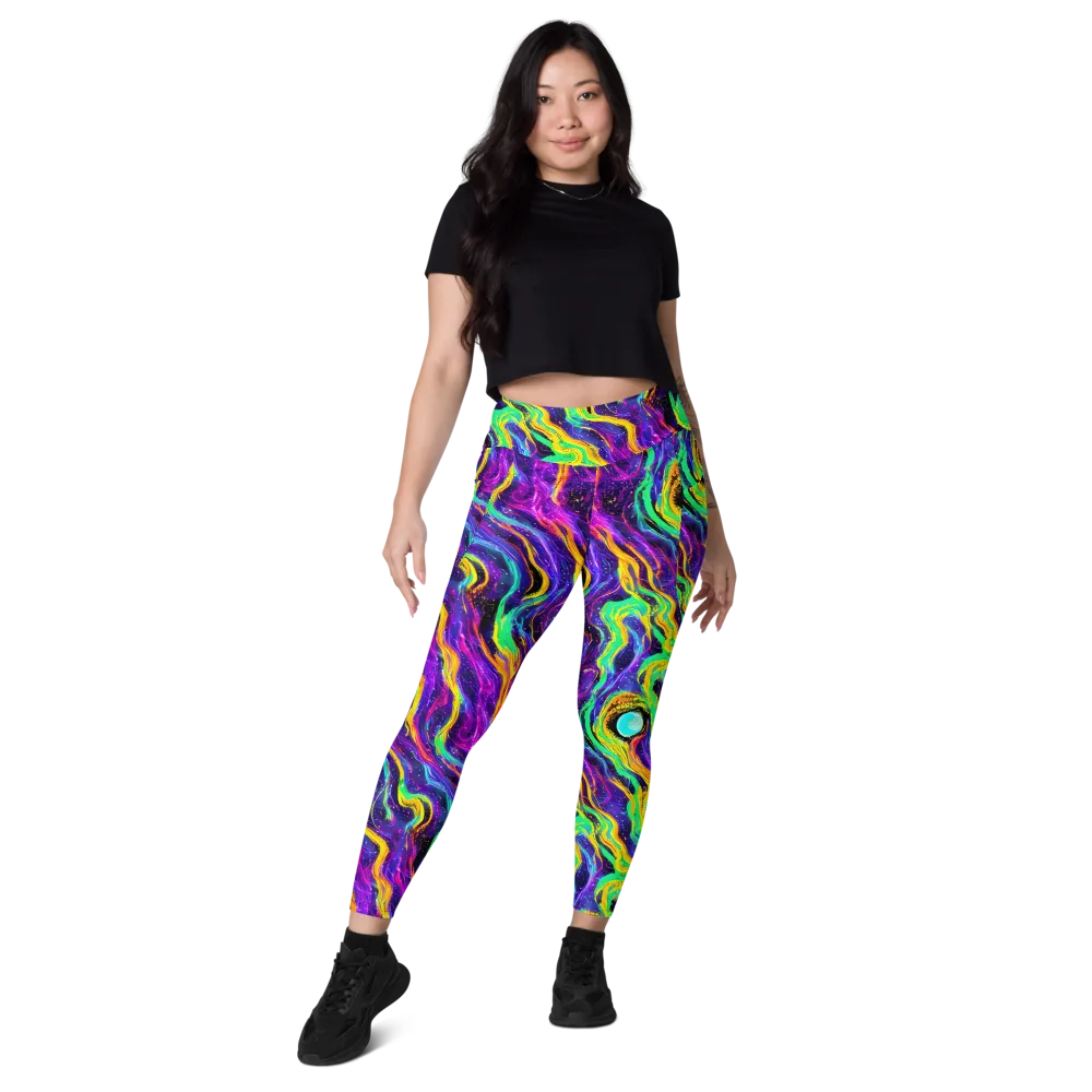 Jackson Swirl on Leggings with Pockets — Front